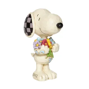 Jim Shore Peanuts Mini Snoopy with Flowers Figurine Decorative Mirror,Home Decor Mirror