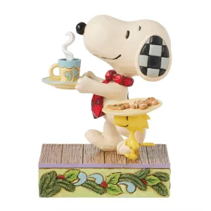 Jim Shore Peanuts Snoopy & Woodstock Cookies for Santa Figurine 5" Decorative Mirror,Home Decor Mirror