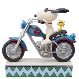Jim Shore Peanuts Snoopy & Woodstock Riding Motocycle Figurine Decorative Mirror,Home Decor Mirror