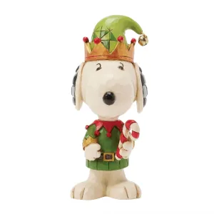 Jim Shore Peanuts Snoopy Christmas Elf Min Figurine 3.75" Decorative Mirror,Home Decor Mirror