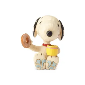 Jim Shore Peanuts Snoopy Donuts and Coffee Miniature Figurine Decorative Mirror,Home Decor Mirror
