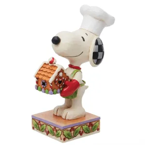 Jim Shore Peanuts Snoopy with Gingerbread House Decorative Mirror,Home Decor Mirror