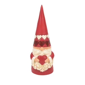 Jim Shore Red Gnome Holding Heart "Love That Has Gnome End" Figurine 6.5" Decorative Mirror,Home Decor Mirror