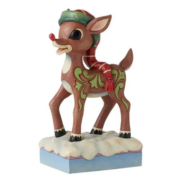 Jim Shore Rudolph with Long Hat Figurine Decorative Mirror,Home Decor Mirror