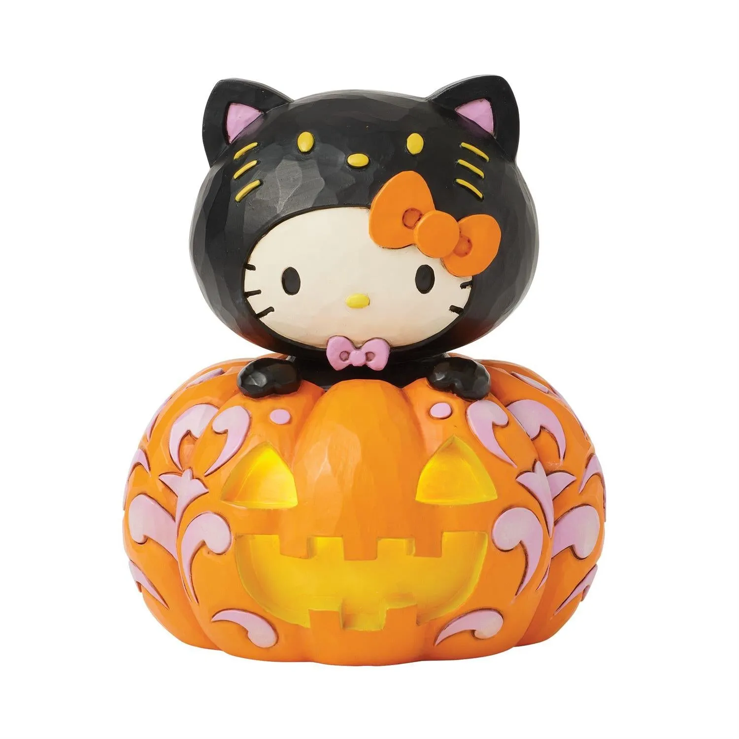 Jim Shore Sanrio Hello Kitty Black Cat Pumpkin Figurine Decorative Mirror,Home Decor Mirror