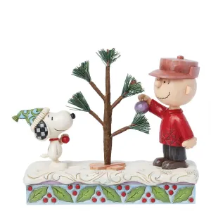 Jim Shore Snoopy & Charlie Brown Tree Figurine Decorative Mirror,Home Decor Mirror