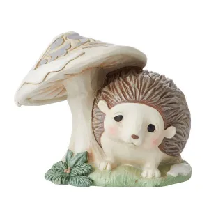 Jim Shore White Woodland Hedgehog by Mushroom Figurine Decorative Mirror,Home Decor Mirror