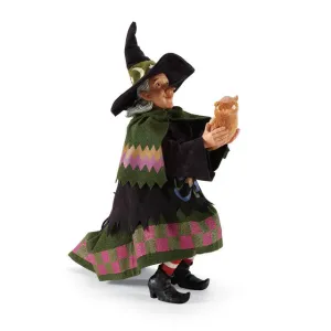 Jim Shore Witch with Wise Owl Figurine by Department 56 Possible Dreams Decorative Mirror,Home Decor Mirror