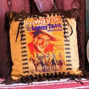John Wayne Leather Vintage Poster Pillow storage cart, utility cart