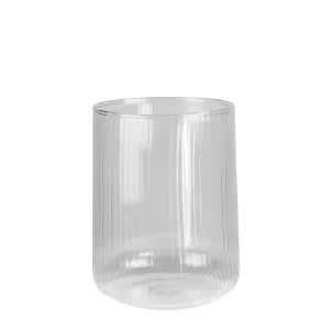 Jolie Ribbed Low Ball, Glass Vase,Ceramic Vase