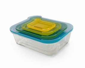 Joseph Joseph 4-Piece Glass Storage Set Kitchen,modern kitchen essentials