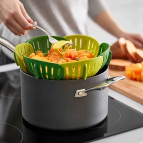 Joseph Joseph Bloom Green Folding Steamer Basket Kitchen Accessories,kitchen counter accessories