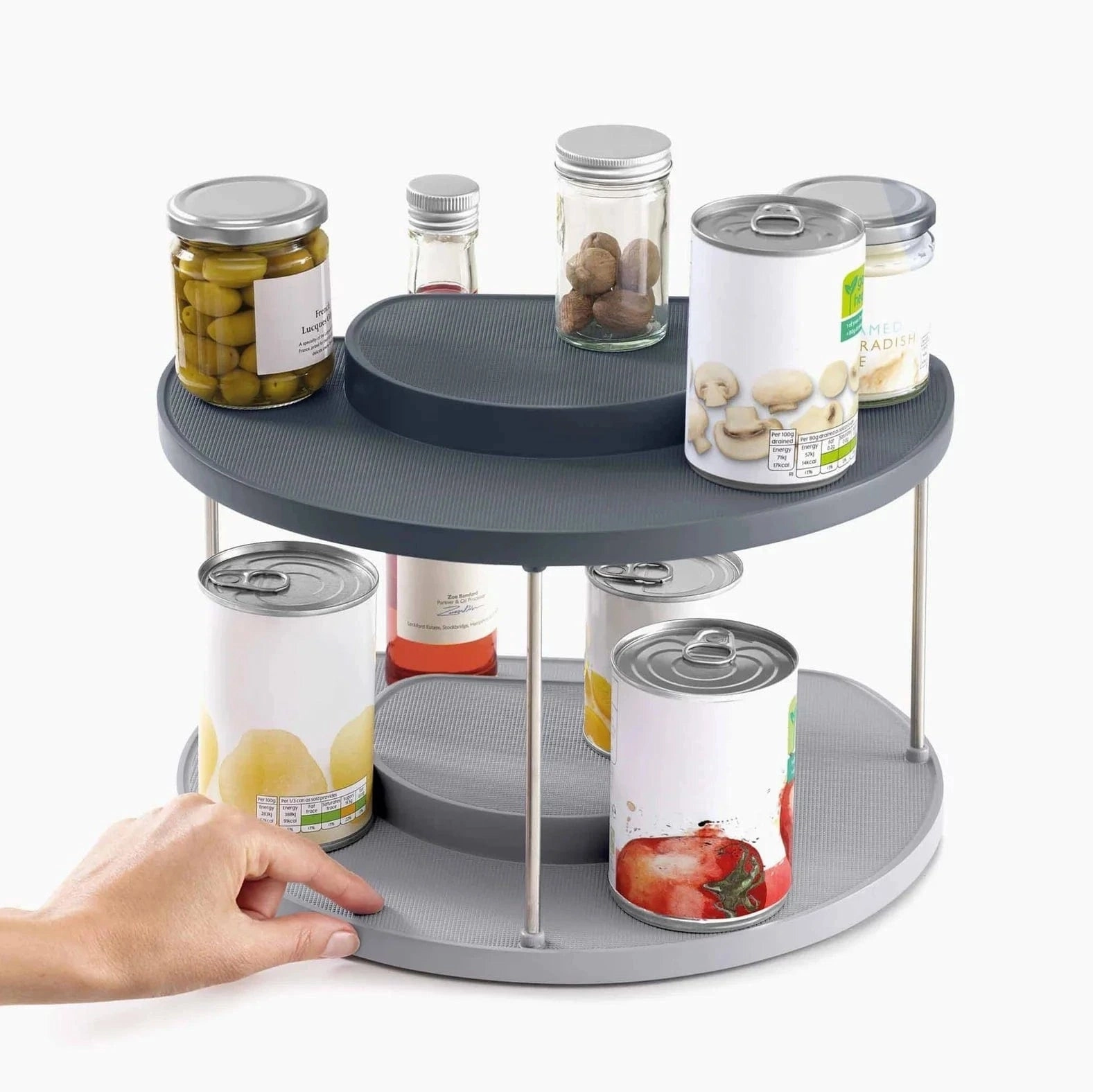 Joseph Joseph CupboardStore 2-tier Grey Rotating Organiser