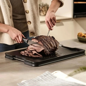 Joseph Joseph Cut And Carve Chopping Board In Black Kitchen,modern kitchen essentials