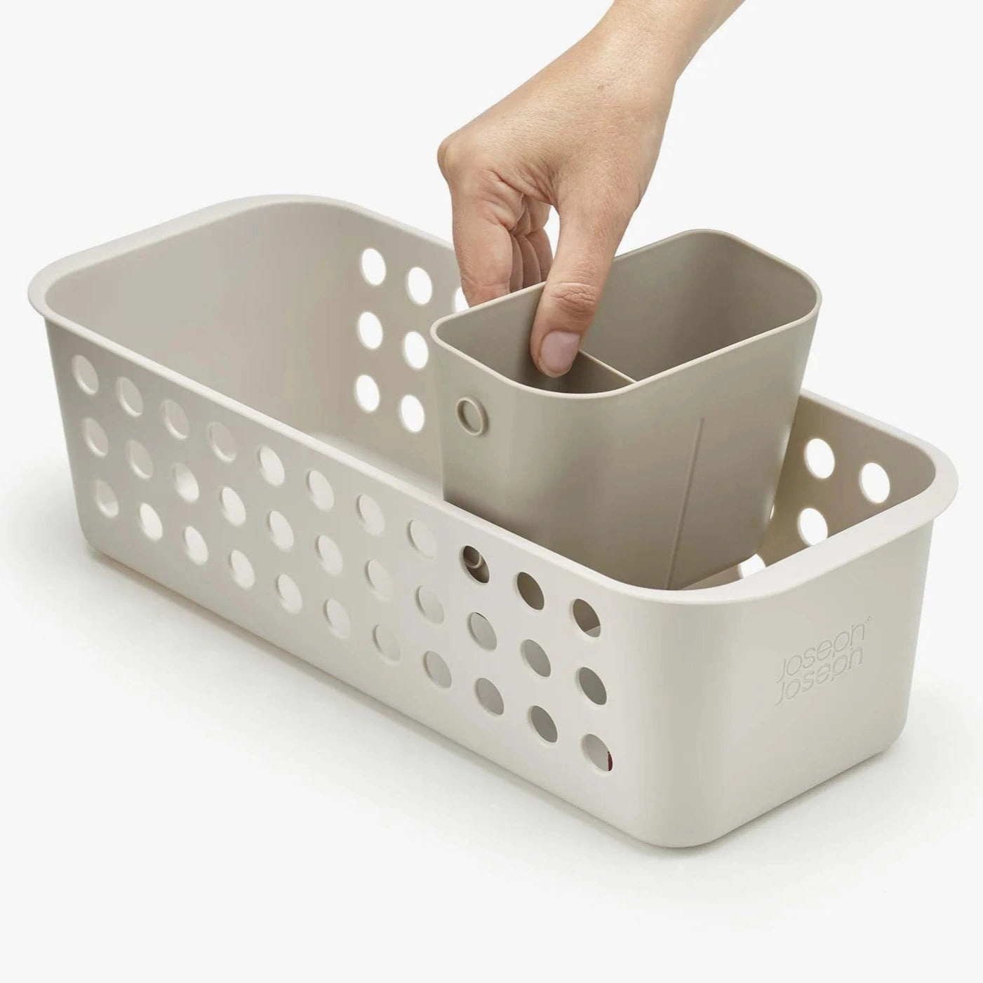 Joseph Joseph EasyStore Slimline Ecru Bathroom Storage Basket
