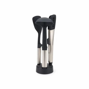 Joseph Joseph Elevate Fusion 3-piece Stainless-steel Utensil Set with Compact Stand Kitchen Accessories,kitchen counter accessories