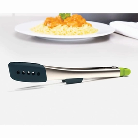 Joseph Joseph Elevate Grey Silicone Steel Tongs Kitchen Accessories,kitchen counter accessories