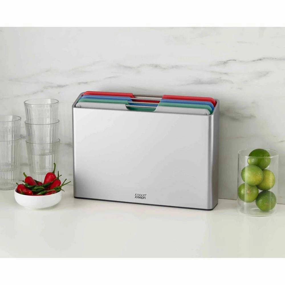 Joseph Joseph Folio 4-piece Coast Chopping Board Set Large In Silver Food Preparation,cutting boards set