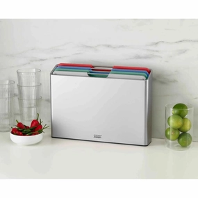 Joseph Joseph Folio 4-piece Coast Chopping Board Set Large In Silver Food Preparation,cutting boards set