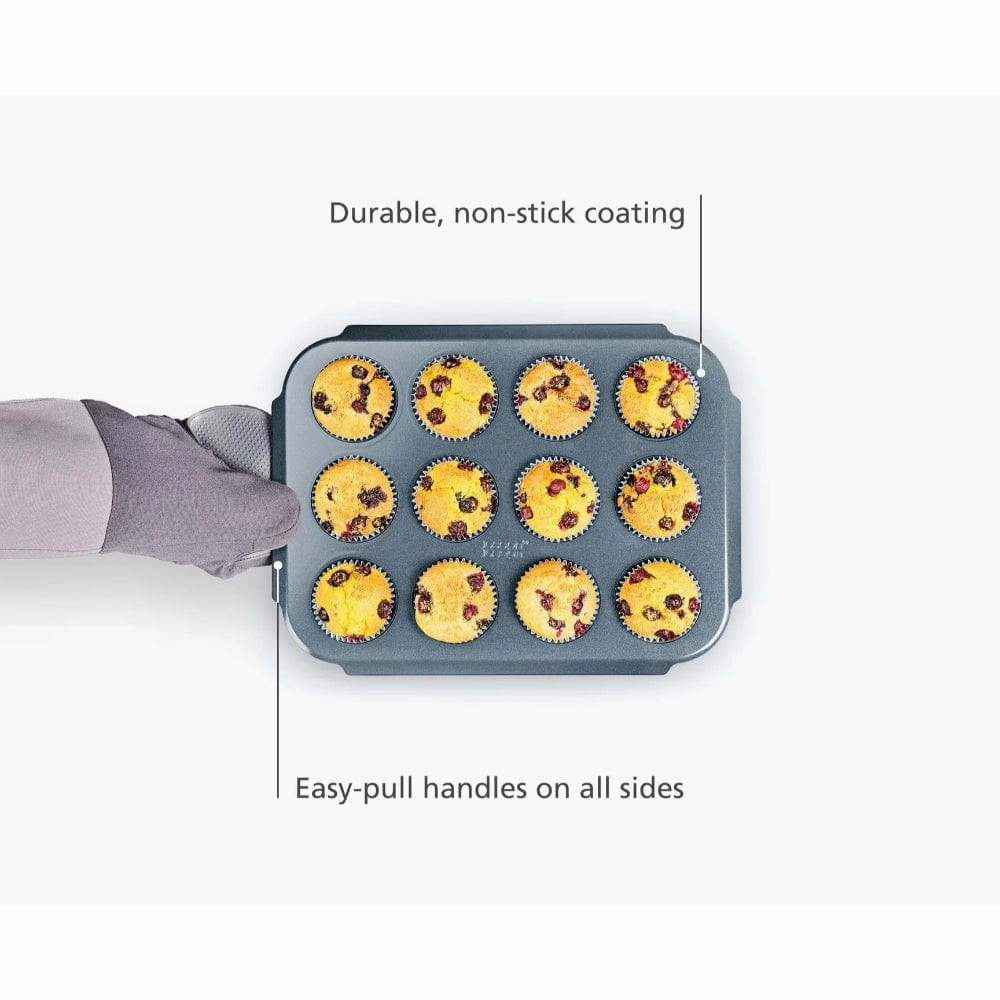 Joseph Joseph Nest Bake Non-Stick 12 Cup Muffin Tray In Blue