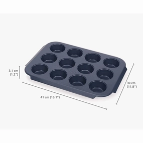 Joseph Joseph Nest Bake Non-Stick 12 Cup Muffin Tray In Blue Kitchen,modern kitchen essentials