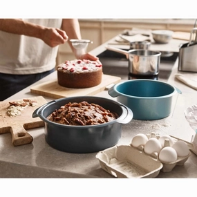 Joseph Joseph Nest Bake Non-Stick 2-piece Round Cake Tin Set In Blue Kitchen,modern kitchen essentials