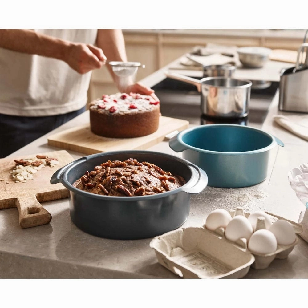 Joseph Joseph Nest Bake Non-Stick 2-piece Round Cake Tin Set In Blue Kitchen,modern kitchen essentials
