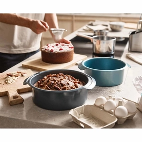 Joseph Joseph Nest Bake Non-Stick 2-piece Round Cake Tin Set In Blue Kitchen Accessories,kitchen counter accessories