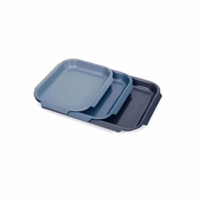 Joseph Joseph Nest Oven Non-stick 3-piece Roasting Tray Set In Blue Food Preparation,cutting boards set
