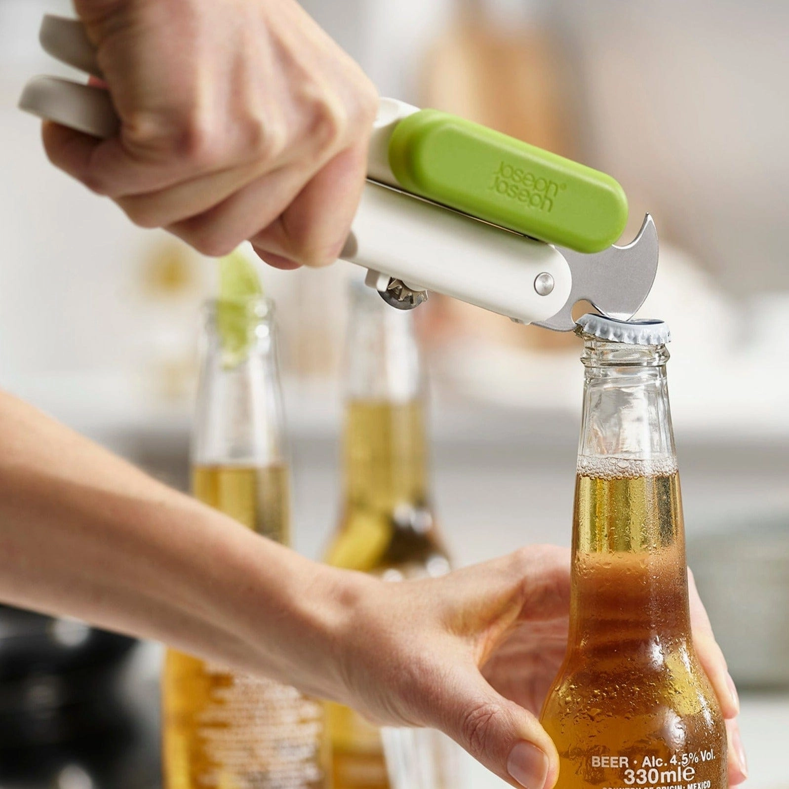 Joseph Joseph Pivot 3-in-1 White Can Opener