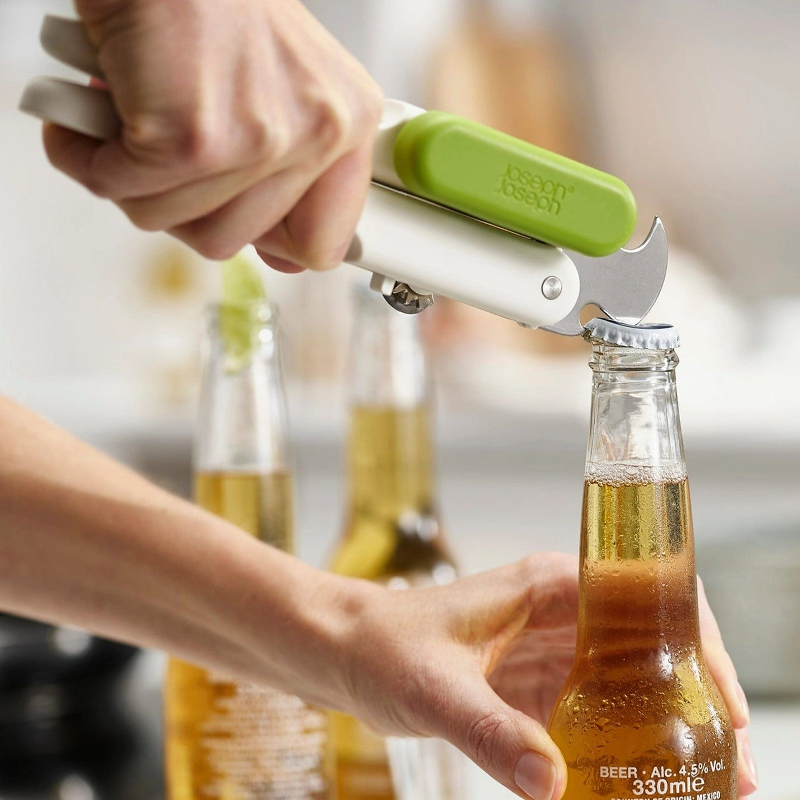 Joseph Joseph Pivot 3-in-1 White Can Opener