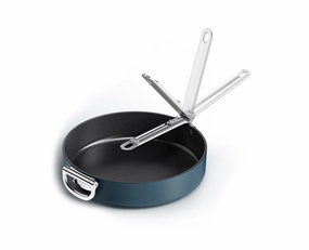 Joseph Joseph Space Folding Handle Ceramic Non-stick 30cm Blue Frying Pan Kitchen,modern kitchen essentials