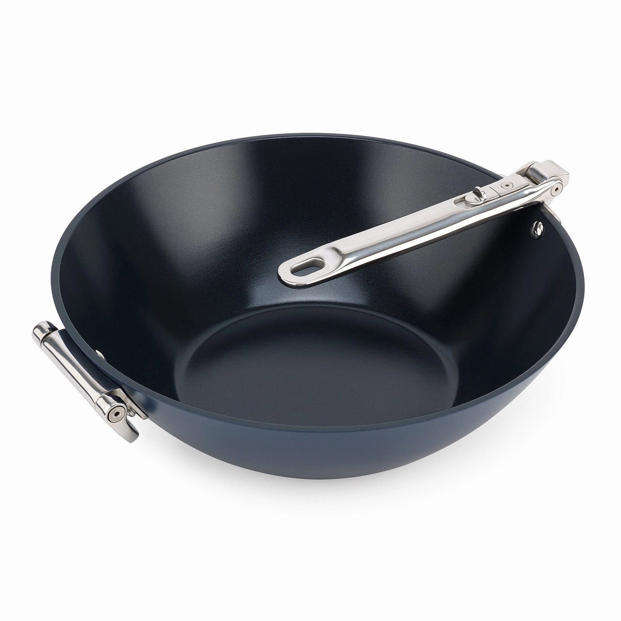 Joseph Joseph Space Folding Handle Ceramic Non-stick 32cm Blue Wok