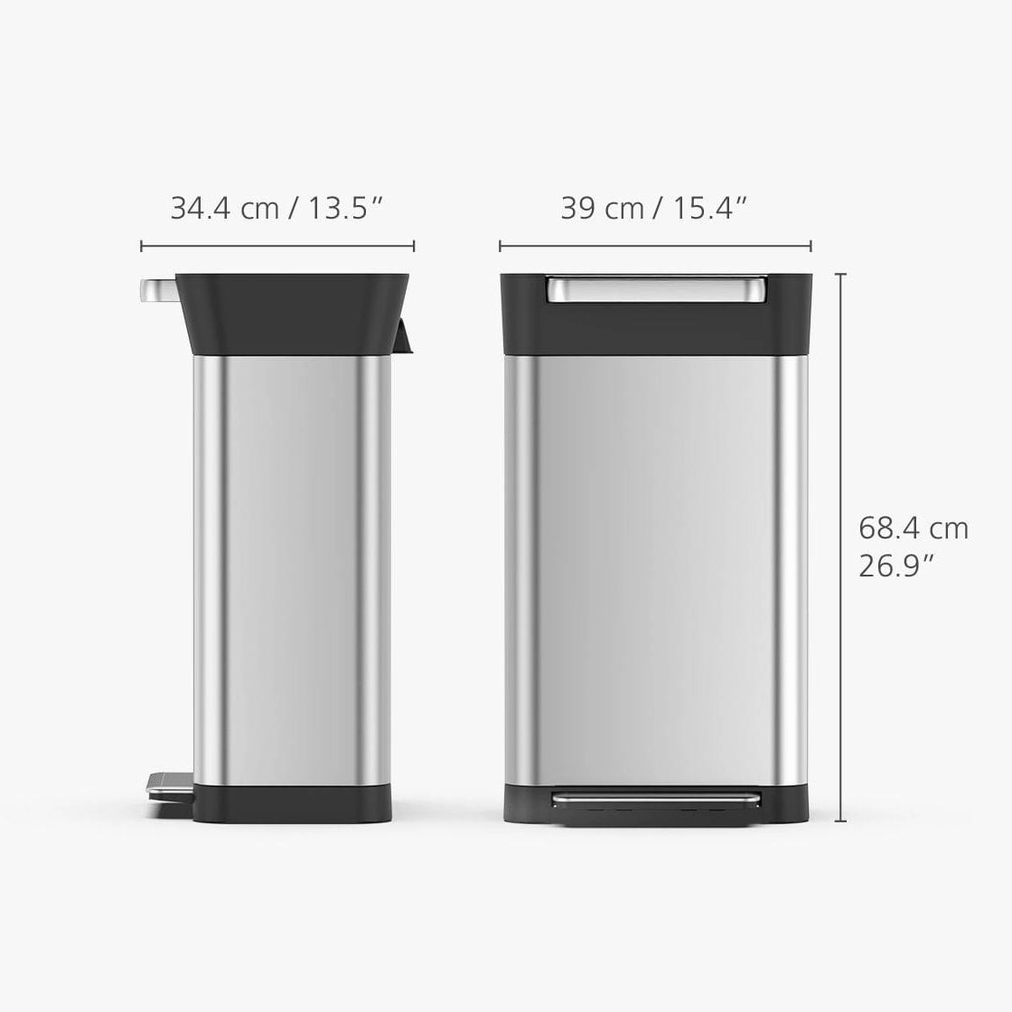 Joseph Joseph Titan Trash Compactor Bin Stainless Steel 30L
