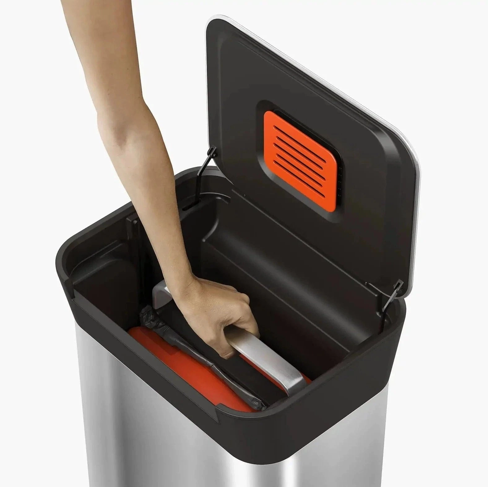 Joseph Joseph Titan Trash Compactor Bin Stainless Steel 30L