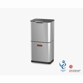 Joseph Joseph Totem Max 60L Stainless-steel Waste & Recycling Bin Kitchen,modern kitchen essentials