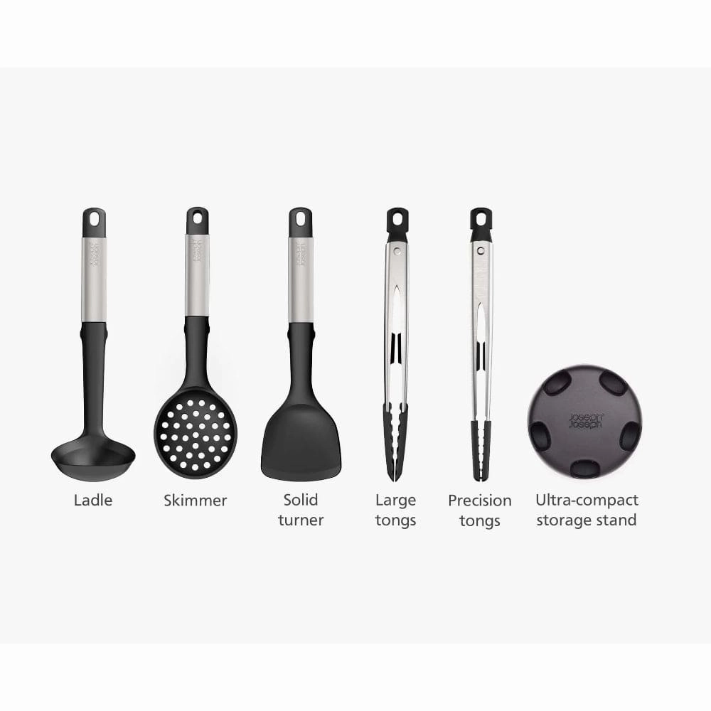 Joseph Jospeh Elevate Fusion 5-piece Stainless-steel Utensil Set with Compact Stand