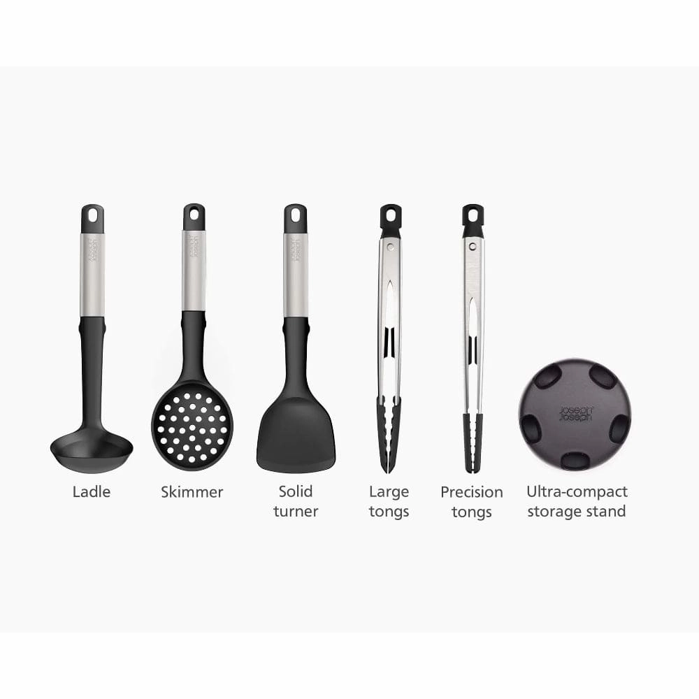 Joseph Jospeh Elevate Fusion 5-piece Stainless-steel Utensil Set with Compact Stand