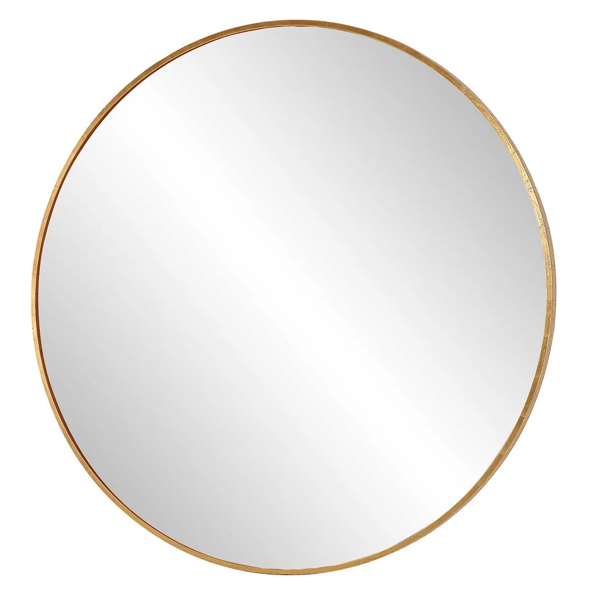 Junius Large Round Mirror in Gold