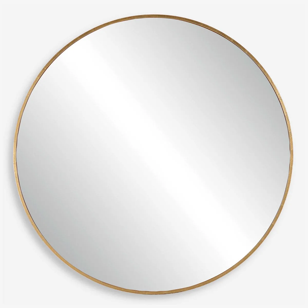 Junius Large Round Mirror in Gold