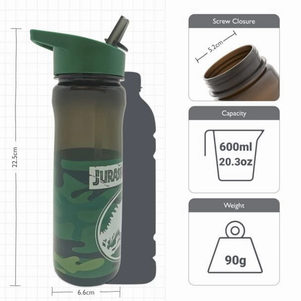 Jurassic World Camo 600ml Pp Sports Bottle