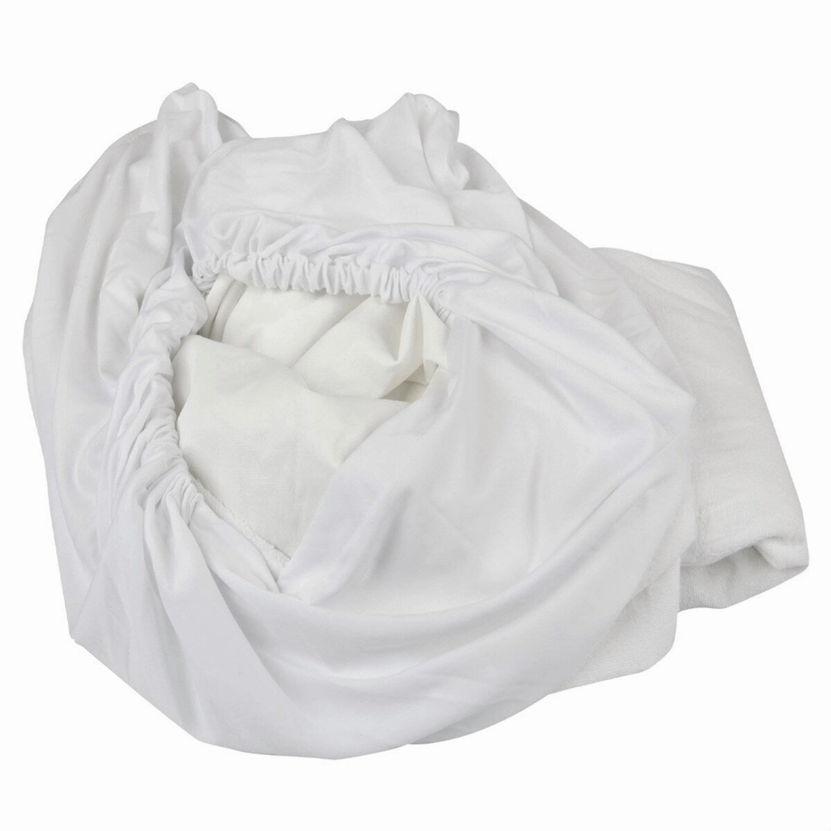 Just Linen 100 Percent Water Resistant Zippered Hypoallergenic Dust Proof Terry Surface European King Mattress Pad Protector