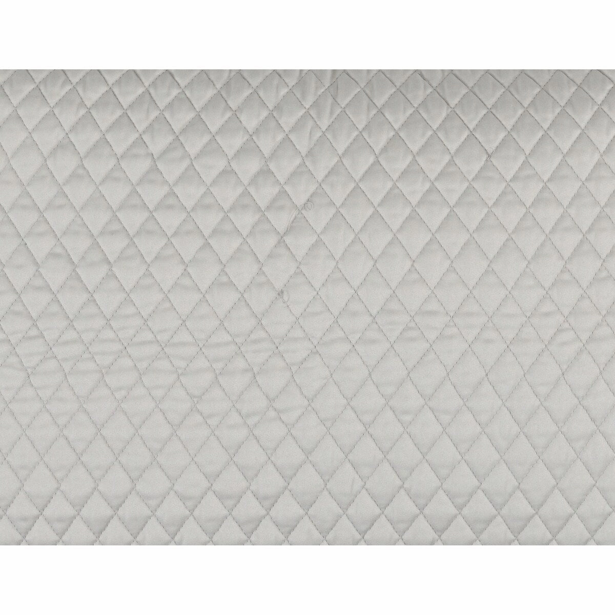 Kahn 26 Inch Hand Quilted Standard Pillow Sham, Mitered Corners, Silver