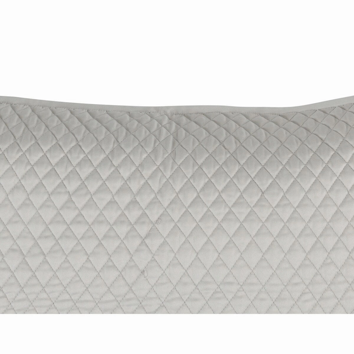 Kahn 26 Inch Hand Quilted Standard Pillow Sham, Mitered Corners, Silver
