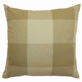 Kalen Plaid Euro Sham Oatmeal pillowcases,cotton pillow covers,bed linen