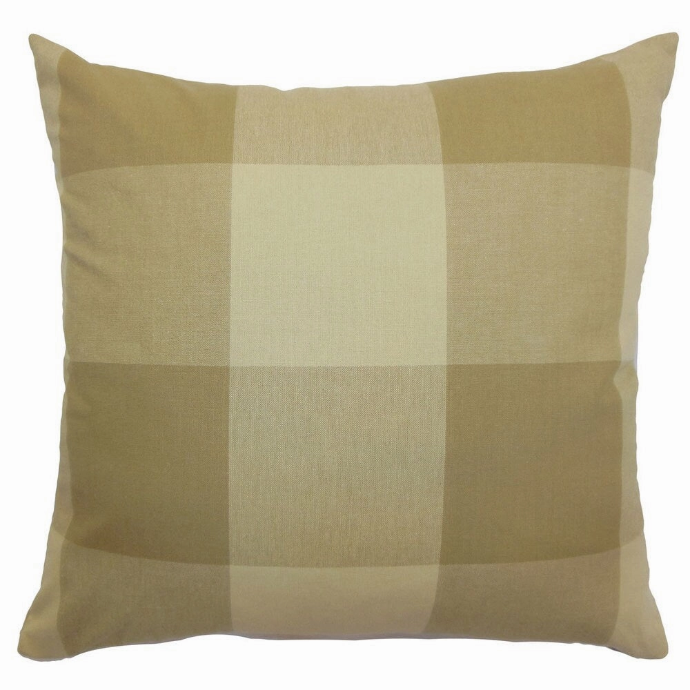 Kalen Plaid Euro Sham Oatmeal pillowcases,cotton pillow covers,bed linen