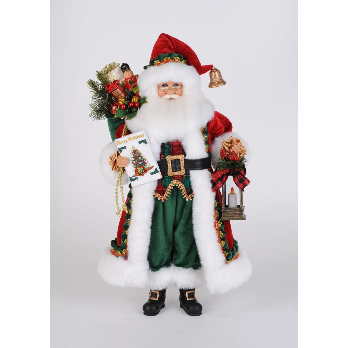 Karen Didion Lighted Christmas Stories Santa 20" Decorative Mirror,Home Decor Mirror