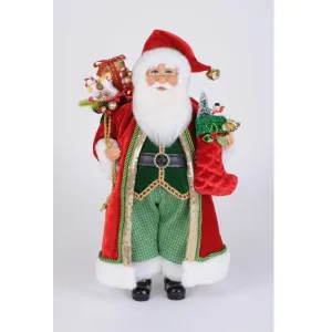 Karen Didion Stocking Santa 17" Decorative Mirror,Home Decor Mirror