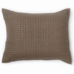 Karina Walnut Brown Standard-size Diamond Quilted Sham pillowcases,cotton pillow covers,bed linen