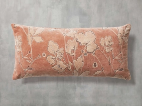 Kaylan Embroidered Botanical Lumbar Pillow Pillows & Pillow Covers,throw pillow covers